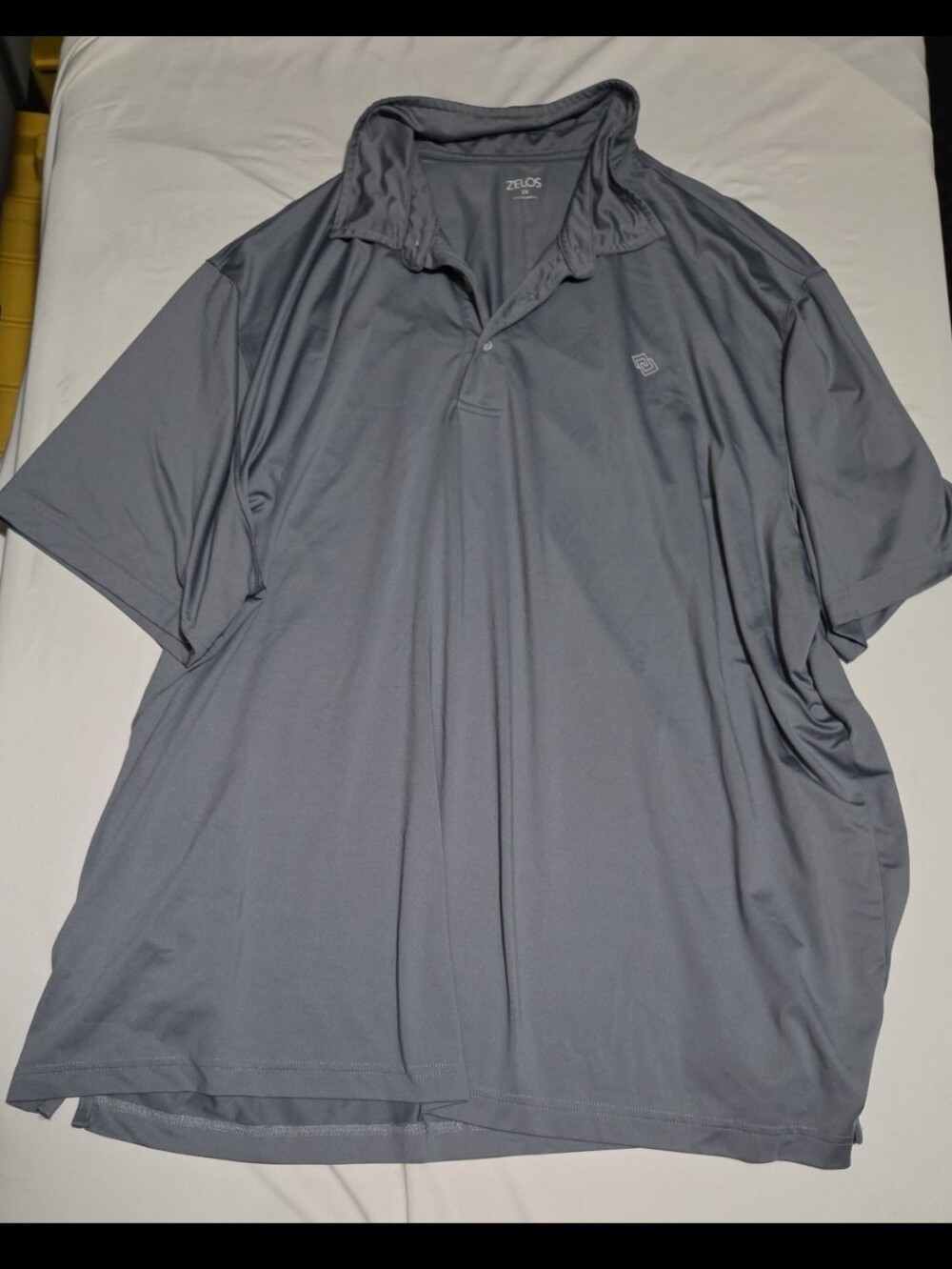 Zelos mens 2X grey athletic polo shirt #19